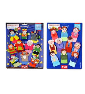 2 Set - 20 Parça Tox Masal Kahramanları ve Aile Bireyleri Parmak Kukla T752 T225