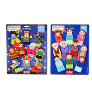 2 Set - 20 Parça Tox Masal Kahramanları ve Aile Bireyleri Parmak Kukla T752 T225