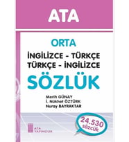 Ata Orta İngilizce-Türkçe,Türkçe-İngilizce Sözlük(Karton Kapaklı) (Beyaz)