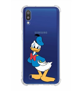 Samsung Galaxy M10  Köşe Korumalı Antişok Kapak Donald Duck Tasarımlı Şeffaf  Kılıf