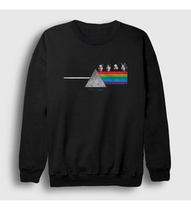Presmono Unisex Siyah Band V2 Pink Floyd Sweatshirt 76200tt