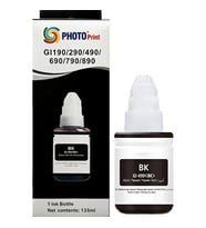 Photo Print®  Canon G1400-G2400-G3400 Yazıcılar İçin Uyumlu Muadil 135 Ml Siyah Mürekkep