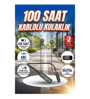 100 Saat Kablolu Boyun Askılı Dijital Göstergeli Bluetooth Kulaklık – ANC Özellikli
