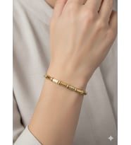 AKFECAN ÇELİK 316L ZİRKON TAŞLI BİLEKLİK (Altın Rengi)