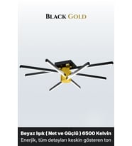 Nova 8 Gold LED Tavan Avize – Kumandalı Dim Edilebilir – Aşağı Işık