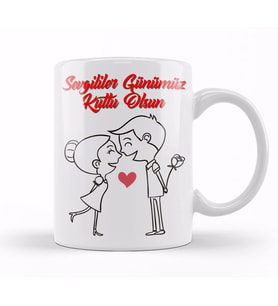 Sevgililer Günü Sevgiliye Hediye 0246 Kupa Bardak Porselen