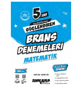 kitabın başkenti ankara yayıncılık 2025-2026 Müfredat Ankara Yayıncılık 5.Sınıf Güçlendiren Matematik Branş Denemeleri (Çok Renkli)