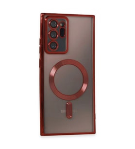 Samsung Galaxy Note 20 Ultra Kılıf Kross Magneticsafe Kapak - Kırmızı