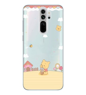 Redmi Note 8 Pro Uyumlu Winnie The Pooh Tasarımlı Şeffaf Telefon Kılıfı
