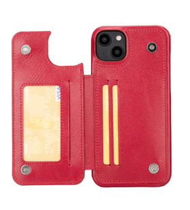 Bouletta Apple iPhone 14 Plus Uyumlu Deri Kılıf UBW V4EF (Kırmızı)