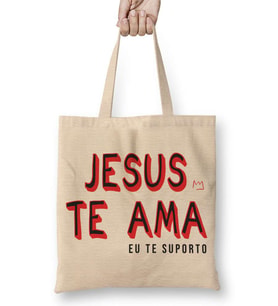 Lion Jesus Te Ama Bez Çanta Uzun Saplı