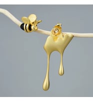 Omark Cotton Arım Balım Gold Küpe