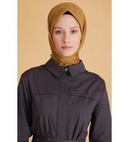 Belli Fresh Monogram Jakarlı Eşarp 2 - 23 Bal Sarı Monogram Desenli