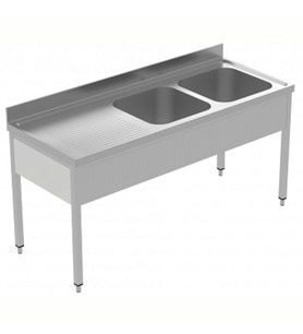 Electrolux Professional 2 Evyeli Tezgah, Evyeleri 600x500 Mm, Damlalığı Solda - 1800 Mm, Plus GLG1826SXE