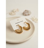 316L Çelik Gold Renk Halka Model Küpe 5886 - SSSSSS5424-9933
