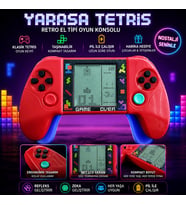 Yarasa Tasarımlı Tetris Oyun Konsolu Retro El Tipi Mini Game Boy Eğlence Oyuncağı