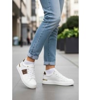 United Colors Of Benetton Beyaz Bağcıklı Kadın Sneaker BNI-12132 G