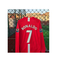 2008 Moskova Şampiyonlar ligi finali Cristiano Ronaldo Forması (UzunkolManchester) (Kırmızı)