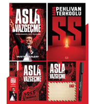 Asla Vazgeçme - Ayraç - Kartpostal - Poster - SS - Atatürk İmza Baskılı Kalem