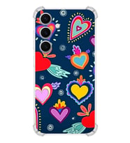 PrintiFy Samsung Galaxy S24 Plus Uyumlu Retro Color 3 Baskılı Şeffaf Köşe Korumalı Antişok Kılıf