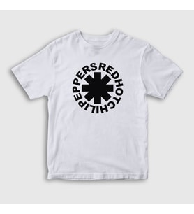 Presmono Unisex Çocuk Beyaz Logo V3 Red Hot Chili Peppers T-Shirt 108092tt (Beyaz)