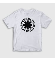 Presmono Unisex Çocuk Beyaz Logo V3 Red Hot Chili Peppers T-Shirt 108092tt (Beyaz)