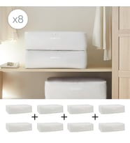 Home Wave 8'li Mega Boy Gri Pötikare Baza Altı Hurç Set 74 x 46 x 22 cm