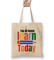 Teacher Gift-Learning Inspire-Science Student School Inspirational KIDS WOMEN Men Bez Çanta Uzun Saplı