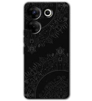 Tecno Camon 20 Pro 5G Kılıf HD Desen Baskılı Kılıf - Siyah Mandala