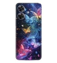 Note 60 Kılıf Boutique Baskılı Resimli Neon Kelebekler Pcode -092