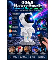 Astronot Projektör Bluetooth Hoparlörlü Gece Lambası