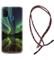 Samsung M21 M22 M23 M30 M31S M32 Kılıf Boyun Asklı Rasta Silikon Kuzey Işıkları 1327