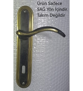 PİMADOR PİRİNÇ ODA KAPI KOLU OVAL SARI/SİYAH - SAĞ YÖN