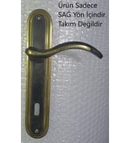 PİMADOR PİRİNÇ ODA KAPI KOLU OVAL SARI/SİYAH - SAĞ YÖN