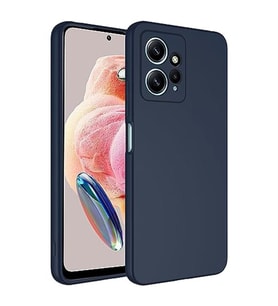 Coverzone Xiaomi Redmi Note 12 4G ?le Uyumlu K?l?f Z-Mara Lansman Vieri Tam Koruma Arka Kapak Kamera Koruma �?k?nt?l? P�r�zs�z Y�zey Lacivert
