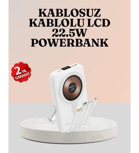 Kablosuz ve Kablolu Şarj Destekli Taşınabilir Powerbank