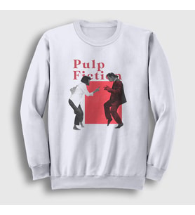 Presmono Unisex Beyaz Dance Film Pulp Fiction Sweatshirt 248399tt