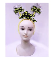 Dodes Happy Birthday Neon Sarı Tacı