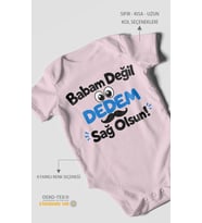 Babam değil, dedem sağolsun. Kısa Kollu Bebek Body %100 Pamuk