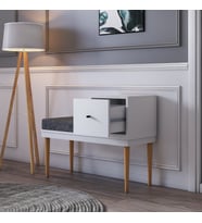 Rosepal Mobilya Paris Modern Beyaz Puf