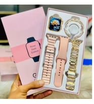 Serreha SÜPER HEDİYE BAYAN SAATİ G9 Mini Gold Yetişkin 41MM Kadın Akıllı Saat 3 KORDON-BİLEKLİK HEDİYELİ