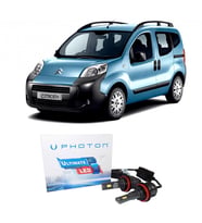 Citroen Nemo Led Xenon Uzun + Kısa Far Ampulü H4 Ultimate Yeni Seri Beyaz 2007+