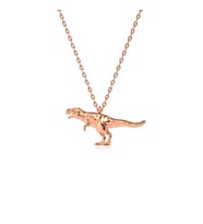 Sade Minik Dinozor Rose Gümüş Kolye