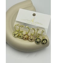 Vip Gold Renli Yıldız Sallantılı 6'lı Küpe - 26vipkp55