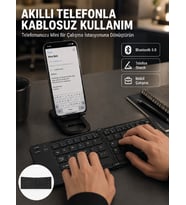 Taşınabilir Katlanabilir Bluetooth Klavye iOS Android Windows Uyumlu