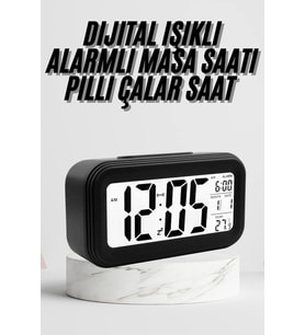 Dijital Masa Saati Termometre Takvim Led Ekran Pilli Ev Ofis Masası