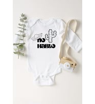 Unisex Bebek Beyaz No Hablo Çıtçıtlı Body
