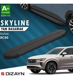 S-Dizayn Volvo XC90 Makyajlı Hybrid Skyline Siyah Yan Basamak 203 Cm 2024 Üzeri A+ Kalite