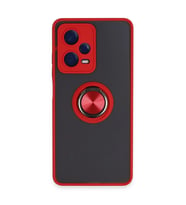 Xiaomi Redmi Note 12 Pro 5g Kılıf Montreal Yüzüklü Silikon Kapak - Kırmızı