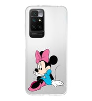 Redmi 10 2022 Uyumlu Kapak Minnie Mouse Tasarımlı Şeffaf Silikon Kılıf